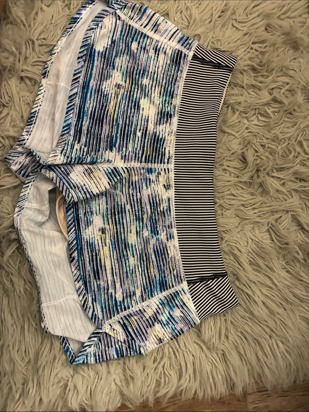 Rare limited Blurry Belle Multi / Tink Stripe speed up lululemon shorts